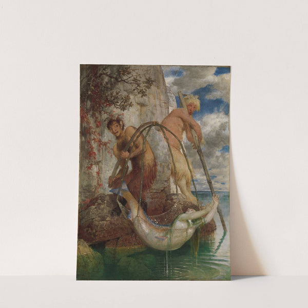 Two fishing Pans (1874) by Arnold Böcklin