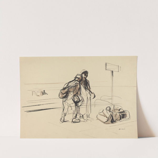 Two French Soldiers near a Notice Board (c. 1914-1919) by Jean-Louis Forain