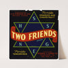 Two Friends Brand Citrus Label (1930-1950)