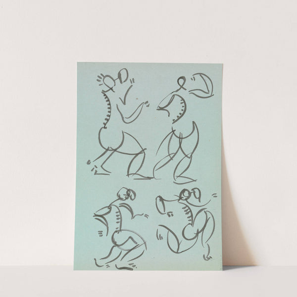 Two Full-Length Figures by Henri Gaudier-Brzeska