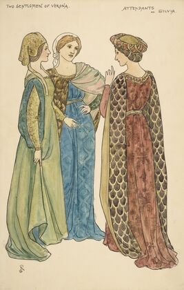 Two gentlemen of Verona; Attendants on Silvia (1895) — size preview