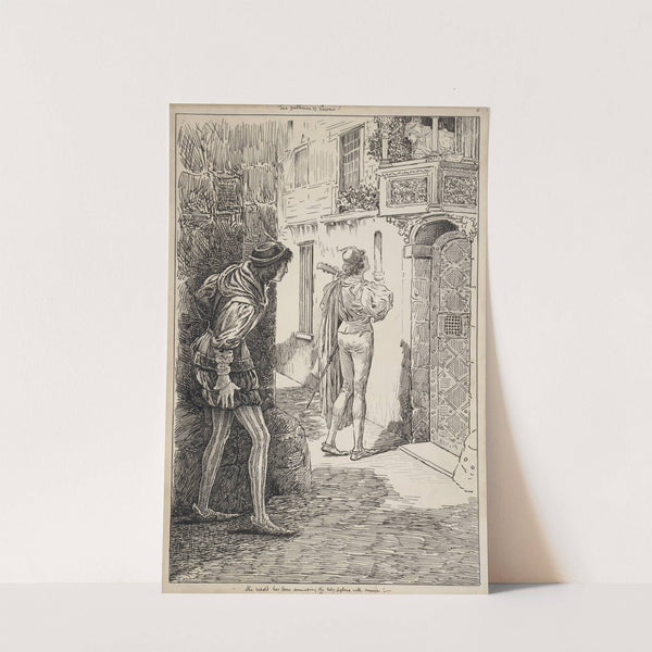 Two gentlemen of Verona. She beheld her lover serenading the Lady Silvia with music (1917-1918) by Louis Rhead