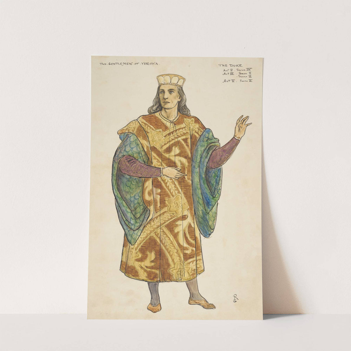 Two gentlemen of Verona; The Duke Act II, Scene IV (1895) by Walford Graham Robertson