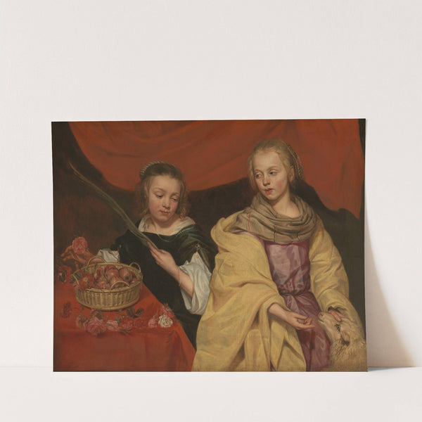 Two Girls as Saint Agnes and Saint Dorothy by Michaelina Wautier