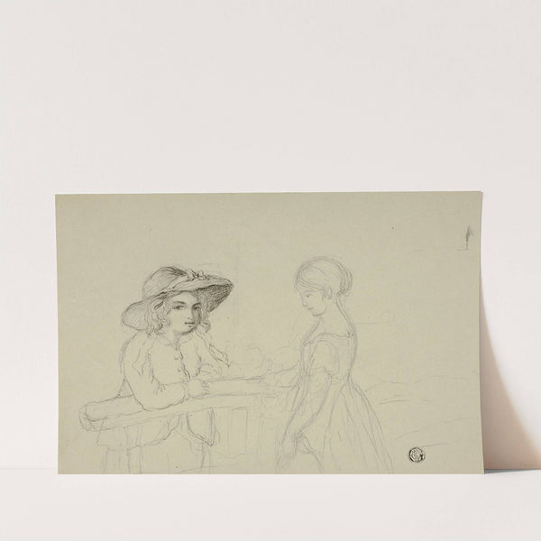 Two Girls at Gate by Elizabeth Murray