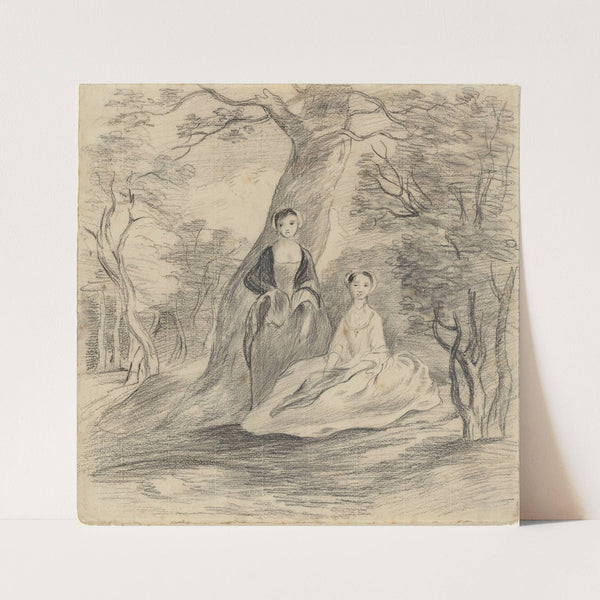Two Girls in a Landscape by George Frost