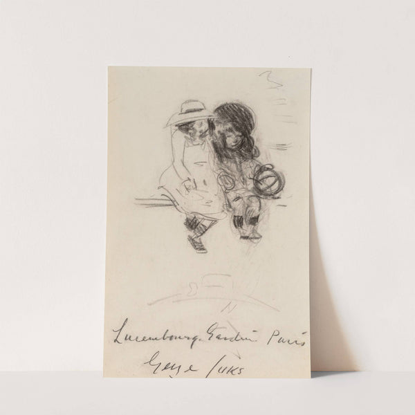 Two Girls with Ball by George Luks