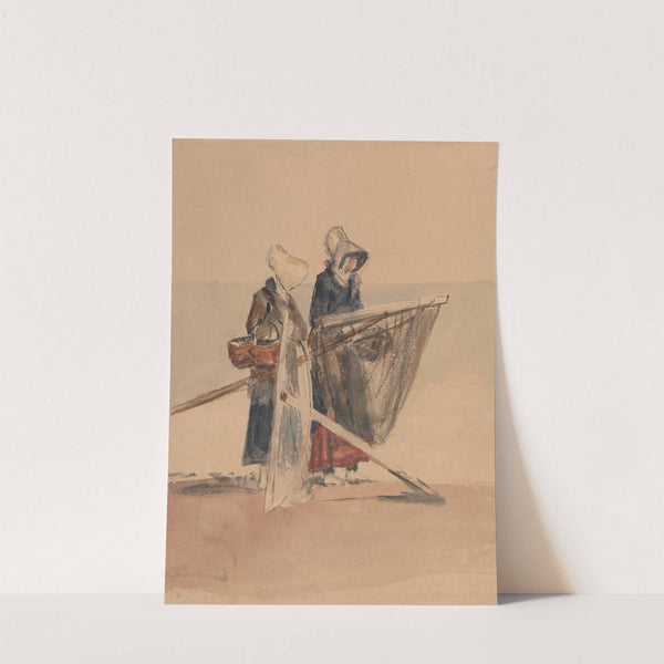 Two Girls with Shrimping Nets by Peter DeWint