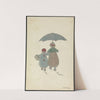Two girls with umbrella by Lisbeth Bergh