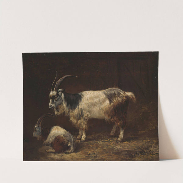 Two Goats (1852) by Adolph Tidemand