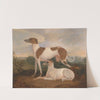 Two Greyhounds in a Landscape (between 1830 and 1850) by Charles Hancock