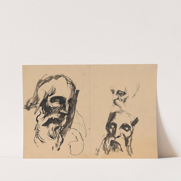 Two Heads of Old Men by Ján Novák