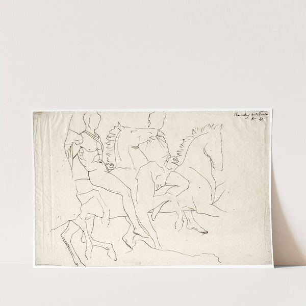 Two horsemen, after the south frieze of the Parthenon by David Humbert de Superville