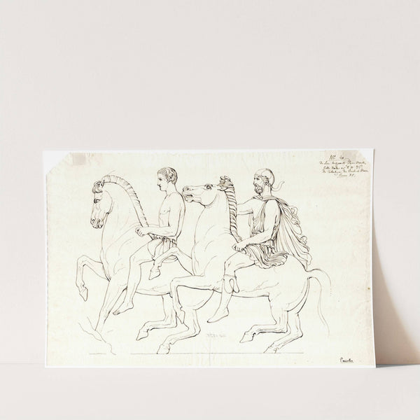 Two horsemen, after the west frieze of the Parthenon by David Humbert de Superville