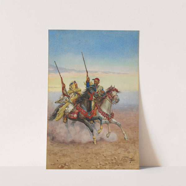 Two horsemen by Giulio Rosati