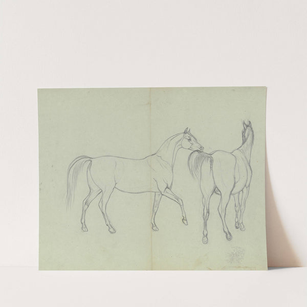 Two horses by Ferdinand Fellner