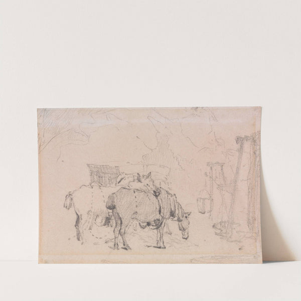 Two Horses by Edward William Cooke