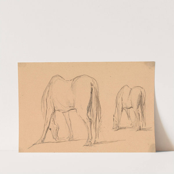 Two Horses Feeding by George Jones