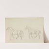 Two Horses Walking to Left by Sawrey Gilpin
