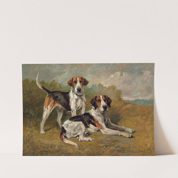 Two Hounds Resting by John Emms