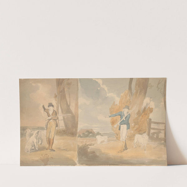 Two hunting scenes (1809-1844) by John Rubens Smith