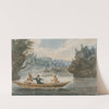 Two Indians and a White Man in a Canoe by Pavel Petrovich Svinin