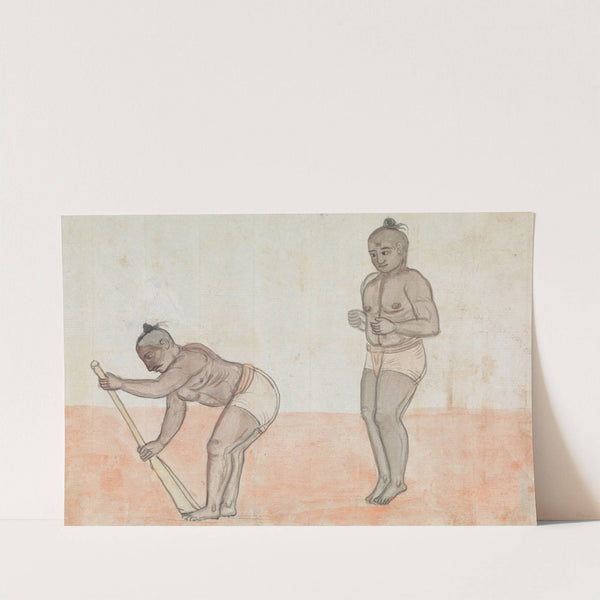Two Jeyties Exercising by Gangaram Chintaman Tambat