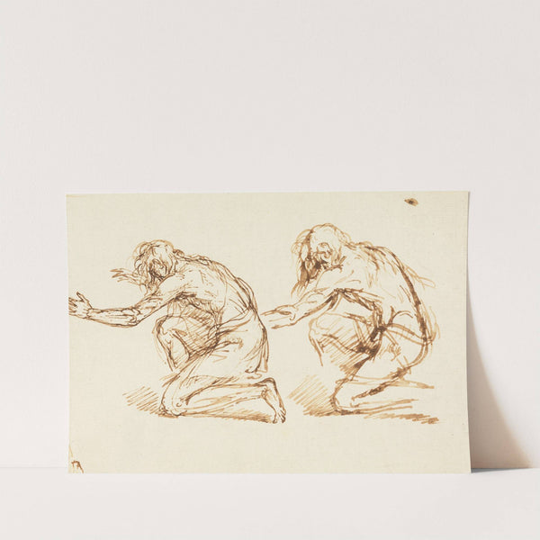 Two Kneeling Figures by Benjamin West