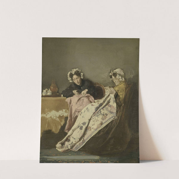 Two Ladies at their Sewing by Alexander Hugo Bakker Korff