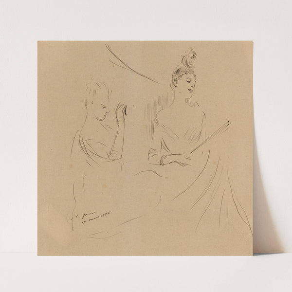 Two Ladies in a Loge (1886) by Jean-Louis Forain