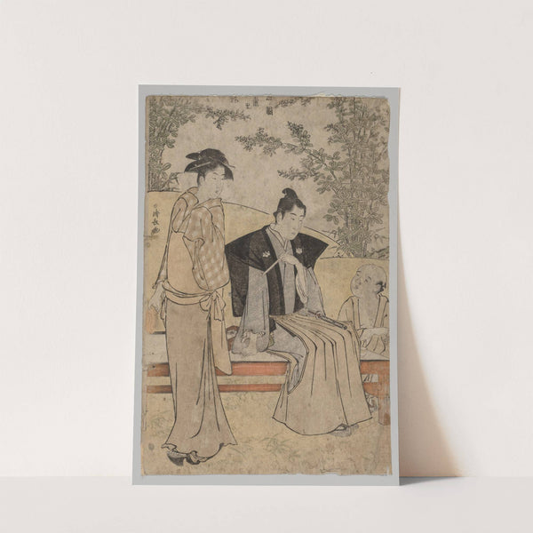 Two Lovers (from the series Brocades of the East in Fashion) by Torii Kiyonaga
