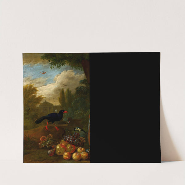 Two Macaws, a Cockatoo and a Jay, with Fruit (1710) by Jakob Bogdány