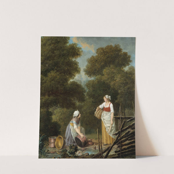 Two Maid-Servants at a Brook by Pehr Hilleström