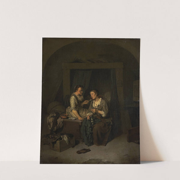 Two Maids Drinking and Smoking by Cornelis Pietersz. Bega