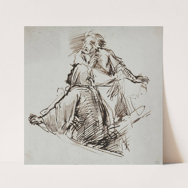 Two Male Figures (c. 1829) by George Richmond