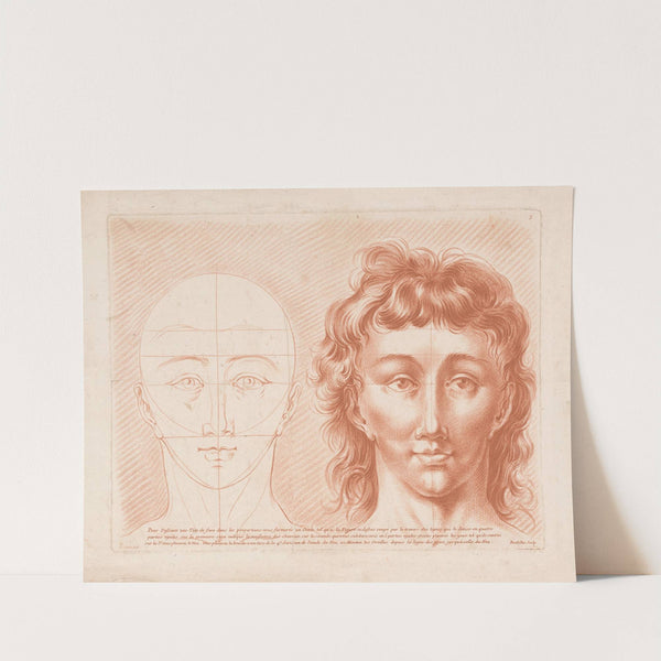 Two male heads in profile, one in schematic view (1749-1849) by Louis-François Roubiliac