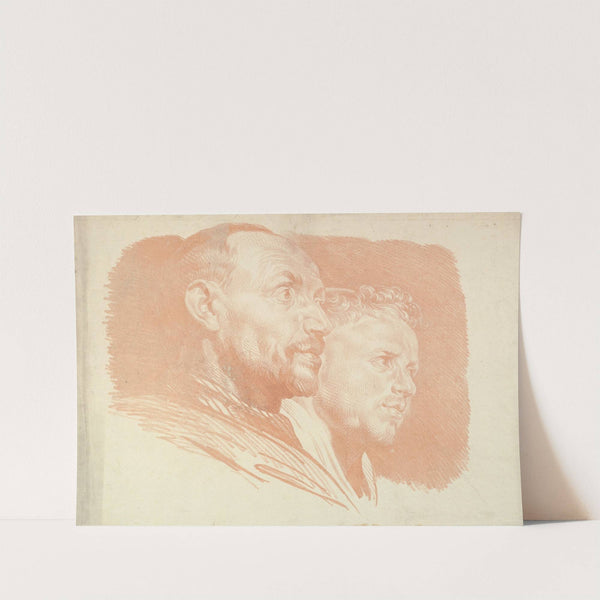 Two Male Heads in Profile to Right (1765–1810) by Jakob Matthias Schmutzer