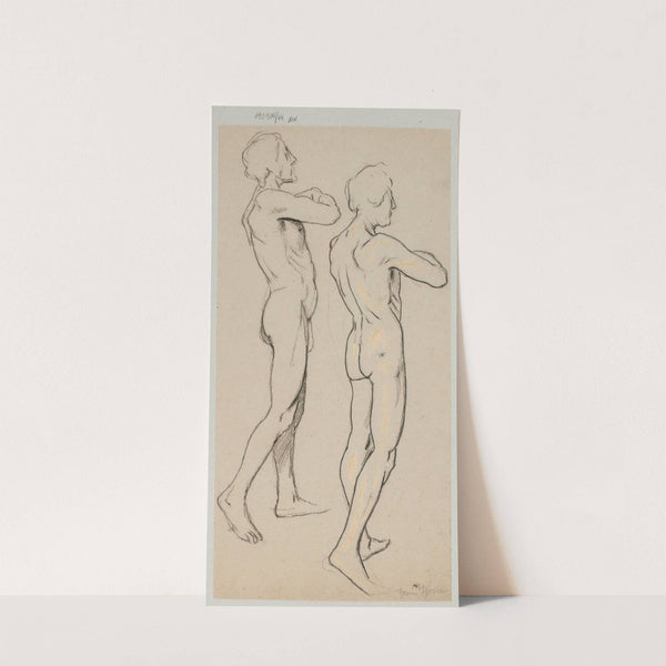 Two Male Nudes (1860 - 1890) by Hans Thoma