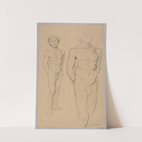 Two Male Nudes (1870 - 1890) by Hans Thoma