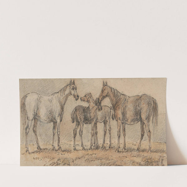 Two Mares with their Foals by Sawrey Gilpin