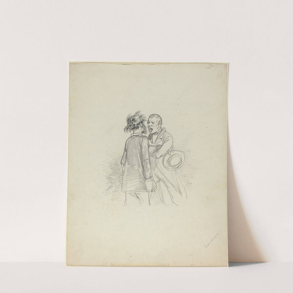 Two Men Arguing by Paul Gavarni