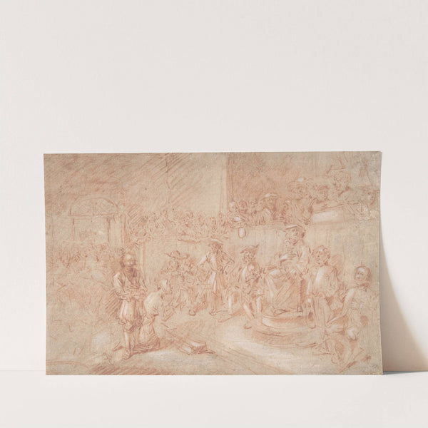 Two Men Before a Judge in a Crowded Courtroom (late 17th century) by Egbert Van Heemskerck