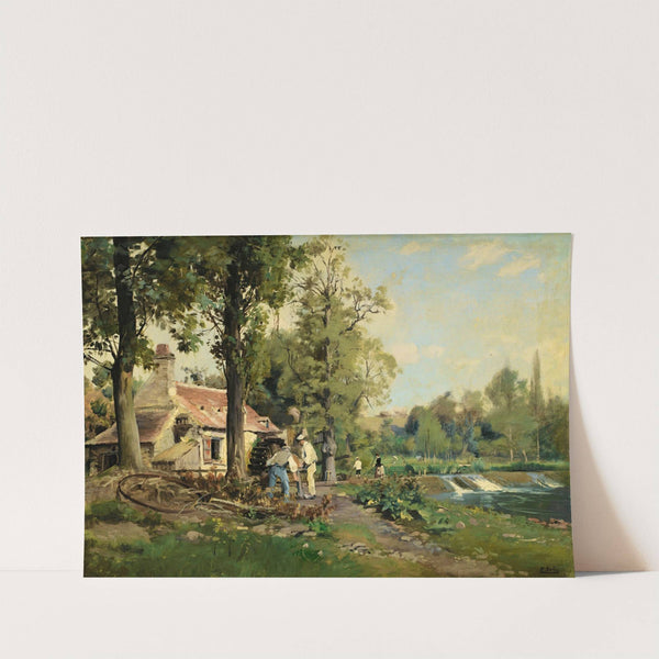 Two Men By A Mill by Paul Saïn
