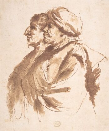 Two Men, Depicted Half-Length, in Profile (17th century)