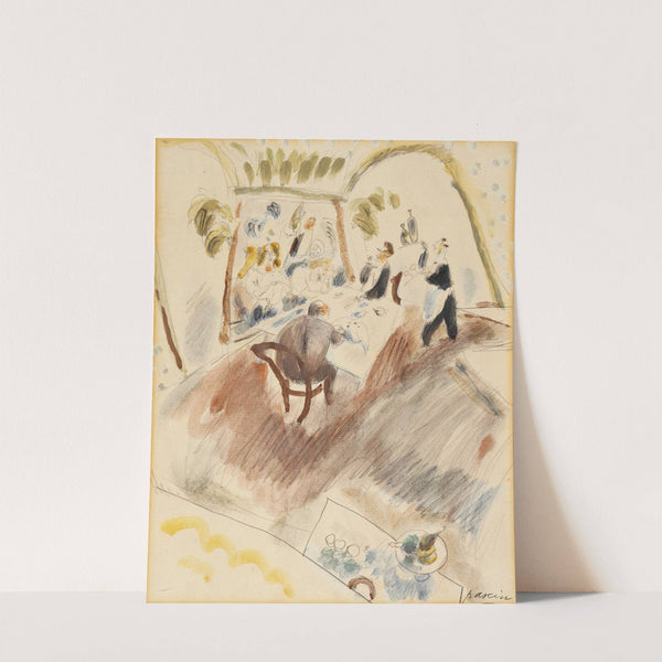 Two Men Dining by Jules Pascin