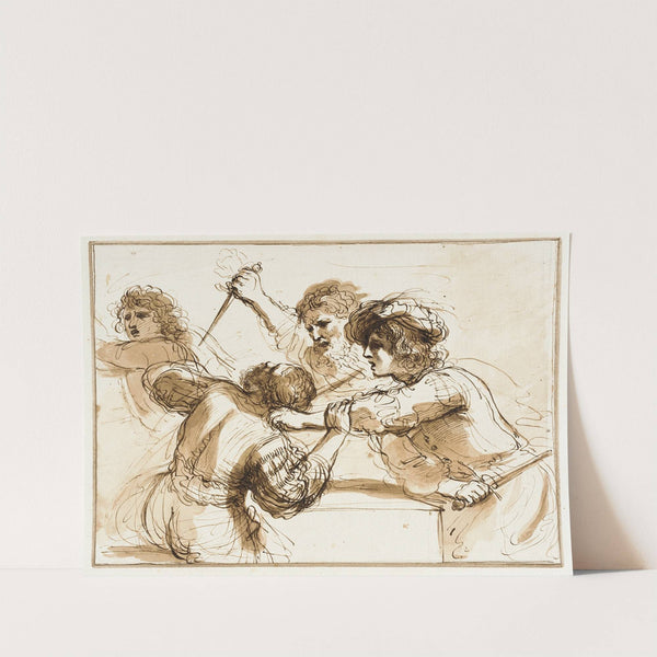 Two Men Killing Amnon while Another Flees (1727 - 1815) by Francesco Bartolozzi