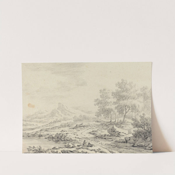 Two Men Resting near a Lake by Johann Christoph Dietzsch