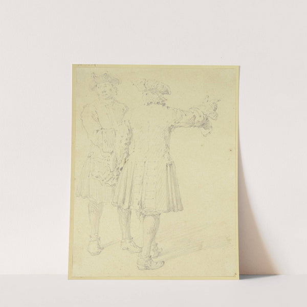 Two men with tricorns by Adam Frans van der Meulen