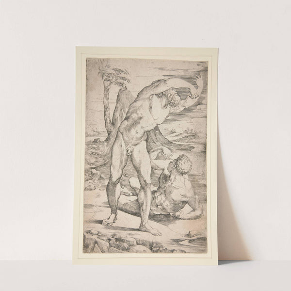 Two Nude Men in a Landscape by Domenico Beccafumi