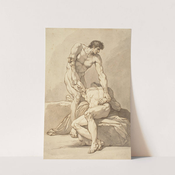 Two Nude Men by Johann Heinrich Lips